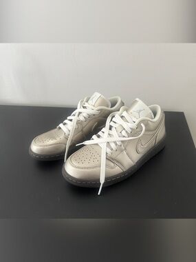 Nike Women’s Metallic Silver Low-Top Sneakers (Nike Air Jordan)